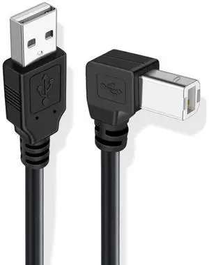 Right Angled USB 2.0 Type-B Male 90 Degree Connector to Type-A USB Male Data Power Compatible withDisk Printer Scanner Cable 150cm Right Angled USB 2.0 Type-B Male 90 Degree Connector to Type-A USB Male Data Power Compatible withDisk Printer Scanner Cable 150cm