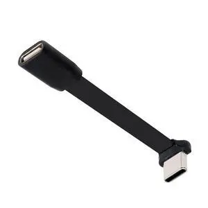 Ultra Slim Flat USB-C Type-C Male to Male USB-C Power USB2.0 Data Cable 90 Degree Up Down Angled 65W Fast Charge Compatible with Laptop Tablet Phone (66mm) Ultra Slim Flat USB-C Type-C Male to Male USB-C Power USB2.0 Data Cable 90 Degree Up Down Angled 65W Fast Charge Compatible with Laptop Tablet Phone (66mm)