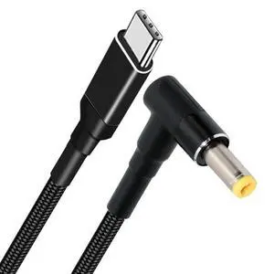 100W USB Type-C USB-C Power Input to 20V DC Plug 5.5 * 2.5mm Output 20V 5A 100W & 65W PD Charge Cable Compatible with Laptop (6ft/180cm) 100W USB Type-C USB-C Power Input to 20V DC Plug 5.5 * 2.5mm Output 20V 5A 100W & 65W PD Charge Cable Compatible with Laptop (6ft/180cm)