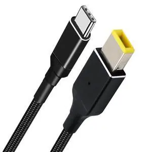 100W USB Type-C USB-C Power Input to Rectangular Jack Output 20V 5A 100W & 65W PD Charge Cable Compatible with Thinkpad X1 Legion Y7000P Laptop (6ft/180cm) 100W USB Type-C USB-C Power Input to Rectangular Jack Output 20V 5A 100W & 65W PD Charge Cable Compatible with Thinkpad X1 Legion Y7000P Laptop (6ft/180cm)