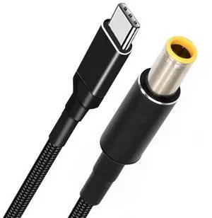 100W USB Type-C USB-C Power Input to 20V DC Plug 7.9 * 5.4mm Output 20V 5A 100W & 65W PD Charge Cable Compatible with Laptop (6ft/180cm) 100W USB Type-C USB-C Power Input to 20V DC Plug 7.9 * 5.4mm Output 20V 5A 100W & 65W PD Charge Cable Compatible with Laptop (6ft/180cm)