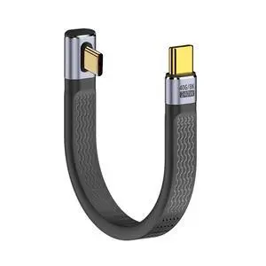 USB4.0 Low Profile Angled 240W Type-C USB-C Male to Male USB4 40Gbps 100W 8K Flat Slim FPC Data Cable Compatible with Laptop Phone 13cm (40Gbps 240W 8K) USB4.0 Low Profile Angled 240W Type-C USB-C Male to Male USB4 40Gbps 100W 8K Flat Slim FPC Data Cable Compatible with Laptop Phone 13cm (40Gbps 240W 8K)