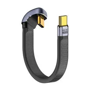 USB4.0 240W Type-C USB-C Male to Male USB4 40Gbps 100W 8K Flat Slim FPC Data Opposite U Shape Back Angled Cable Compatible with Laptop Phone 13cm (40Gbps 240W 8K) USB4.0 240W Type-C USB-C Male to Male USB4 40Gbps 100W 8K Flat Slim FPC Data Opposite U Shape Back Angled Cable Compatible with Laptop Phone 13cm (40Gbps 240W 8K)