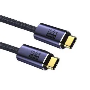 Straight Connector USB4 Cable Male to Male 20Gbps with 100W Charging and 8K 5K@60Hz USB4.0 Compatible with Thunderbolt3/4 (200cm) Straight Connector USB4 Cable Male to Male 20Gbps with 100W Charging and 8K 5K@60Hz USB4.0 Compatible with Thunderbolt3/4 (200cm)