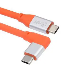 Ultra Soft High Flex USB4 Cable Right Angled Male to 90 Degree Male 20Gbps with 100W Charging and 8K 5K@60Hz USB4.0 (50cm) Ultra Soft High Flex USB4 Cable Right Angled Male to 90 Degree Male 20Gbps with 100W Charging and 8K 5K@60Hz USB4.0 (50cm)