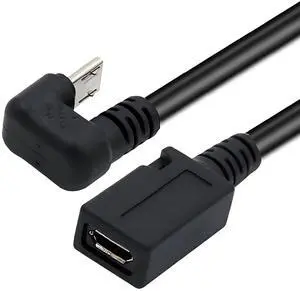 Opposite U Shape Back Angled Micro USB 2.0 Male to Female Data Charge Cable 480Mbps for Phone Extension (30cm) Opposite U Shape Back Angled Micro USB 2.0 Male to Female Data Charge Cable 480Mbps for Phone Extension (30cm)