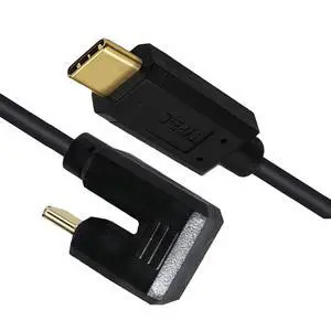 USB3.1 Type-C Male to USB-C Male 360 Degree Opposite Back Angled Connector 10Gbps Data 4K Video 65W Power Cable 3ft (100cm) USB3.1 Type-C Male to USB-C Male 360 Degree Opposite Back Angled Connector 10Gbps Data 4K Video 65W Power Cable 3ft (100cm)