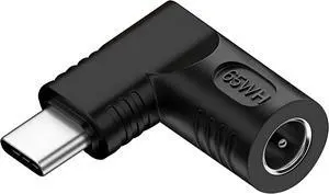 DC Jack 5.5x1.7mm Input to USB-C Type-C Device 5V/9V/15V/20V Angled 90 Degree Plug Power PD 65W Charge Adapter Emulator Trigger Compatible with Laptop Phone DC Jack 5.5x1.7mm Input to USB-C Type-C Device 5V/9V/15V/20V Angled 90 Degree Plug Power PD 65W Charge Adapter Emulator Trigger Compatible with Laptop Phone