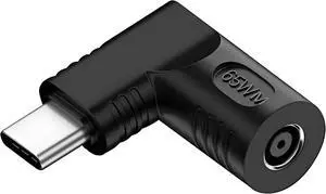 DC Jack 4.5x3.0mm Input to USB-C Type-C Device 5V/9V/15V/20V Angled 90 Degree Plug Power PD 65W Charge Adapter Emulator Trigger Compatible with Laptop Phone DC Jack 4.5x3.0mm Input to USB-C Type-C Device 5V/9V/15V/20V Angled 90 Degree Plug Power PD 65W Charge Adapter Emulator Trigger Compatible with Laptop Phone