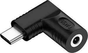 DC Jack 4.8x1.7mm Input to USB-C Type-C Device 5V/9V/15V/20V Angled 90 Degree Plug Power PD 65W Charge Adapter Emulator Trigger Compatible with Laptop Phone DC Jack 4.8x1.7mm Input to USB-C Type-C Device 5V/9V/15V/20V Angled 90 Degree Plug Power PD 65W Charge Adapter Emulator Trigger Compatible with Laptop Phone