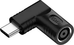 DC Jack 7.4x5.0mm Input to USB-C Type-C Device 5V/9V/15V/20V Angled 90 Degree Plug Power PD 65W Charge Adapter Emulator Trigger Compatible with Laptop Phone DC Jack 7.4x5.0mm Input to USB-C Type-C Device 5V/9V/15V/20V Angled 90 Degree Plug Power PD 65W Charge Adapter Emulator Trigger Compatible with Laptop Phone