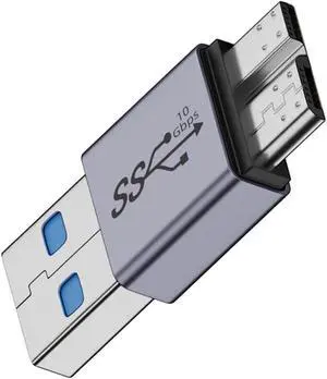 USB 3.1 Type A Male Host to Micro USB 3.0 Male Device Adapter 10Gbps Data Power Compatible with Laptop SSD Disk USB 3.1 Type A Male Host to Micro USB 3.0 Male Device Adapter 10Gbps Data Power Compatible with Laptop SSD Disk