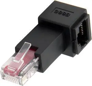 Right Angled 90 Degree Connector UTP RJ45 Ethernet Adapter Cat6/Cat5/Cat5e Ethernet 8P8C Male to Female Adapter Compatible with Laptops Desktops Routers Right Angled 90 Degree Connector UTP RJ45 Ethernet Adapter Cat6/Cat5/Cat5e Ethernet 8P8C Male to Female Adapter Compatible with Laptops Desktops Routers