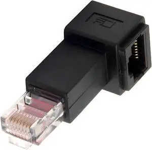 Left Angled 90 Degree Connector UTP RJ45 Ethernet Adapter Cat6/Cat5/Cat5e Ethernet 8P8C Male to Female Adapter Compatible with Laptops Desktops Routers Left Angled 90 Degree Connector UTP RJ45 Ethernet Adapter Cat6/Cat5/Cat5e Ethernet 8P8C Male to Female Adapter Compatible with Laptops Desktops Routers