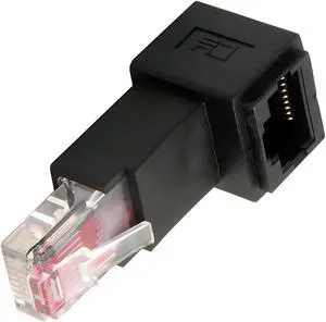 Down Angled 90 Degree Connector UTP RJ45 Ethernet Adapter Cat6/Cat5/Cat5e Ethernet 8P8C Male to Female Adapter Compatible with Laptops Desktops Routers Down Angled 90 Degree Connector UTP RJ45 Ethernet Adapter Cat6/Cat5/Cat5e Ethernet 8P8C Male to Female Adapter Compatible with Laptops Desktops Routers