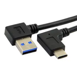 90 Degree Right Angled Type-A USB3.0 Male to Type-C USB 3.1 USB-C Left Right Angled Data Cable Compatible with Laptop Tablet Phone Camera (30cm) 90 Degree Right Angled Type-A USB3.0 Male to Type-C USB 3.1 USB-C Left Right Angled Data Cable Compatible with Laptop Tablet Phone Camera (30cm)