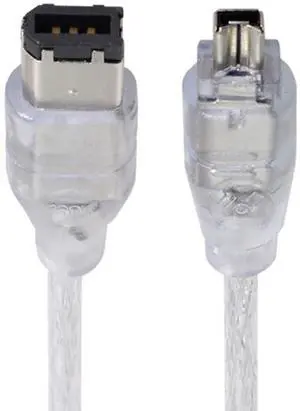IEEE 1394 6Pin Male to 1394a 4Pin Male Extension Firewire Cable Compatible with Data Video Capture Card 400Mbps to 400Mbps 120cm IEEE 1394 6Pin Male to 1394a 4Pin Male Extension Firewire Cable Compatible with Data Video Capture Card 400Mbps to 400Mbps 120cm