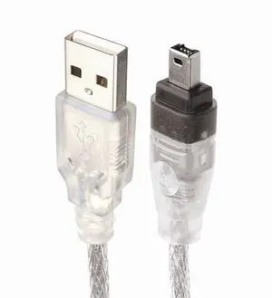 IEEE 1394 4Pin Male to USB Type-A Male Extension Firewire Cable Only Compatible with Data Video Capture DCR-TRV75E DV 100cm IEEE 1394 4Pin Male to USB Type-A Male Extension Firewire Cable Only Compatible with Data Video Capture DCR-TRV75E DV 100cm
