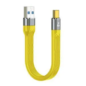 10Gbps USB3.0 Type-A Male Host to USB 3.1 Type-C Male USB-C Device Flat Slim FPC Data Cable Compatible with Laptop Phone (Yellow 13cm) 10Gbps USB3.0 Type-A Male Host to USB 3.1 Type-C Male USB-C Device Flat Slim FPC Data Cable Compatible with Laptop Phone (Yellow 13cm)