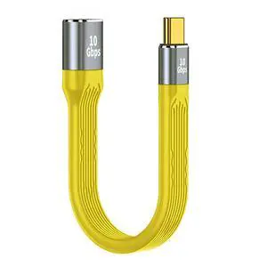 USB-C USB 3.1 Type C Male Host to USB3.0 Type-A Female OTG Device Flat Slim FPC Data Cable 10Gbps Compatible with Laptop Phone (Yellow 13cm) USB-C USB 3.1 Type C Male Host to USB3.0 Type-A Female OTG Device Flat Slim FPC Data Cable 10Gbps Compatible with Laptop Phone (Yellow 13cm)