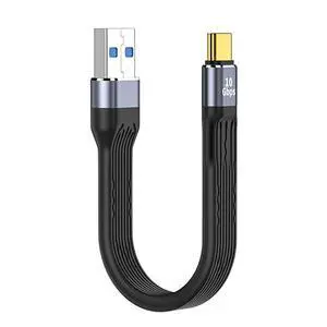 10Gbps USB3.0 Type-A Male Host to USB 3.1 Type-C Male USB-C Device Flat Slim FPC Data Cable Compatible with Laptop Phone (Black 13cm) 10Gbps USB3.0 Type-A Male Host to USB 3.1 Type-C Male USB-C Device Flat Slim FPC Data Cable Compatible with Laptop Phone (Black 13cm)