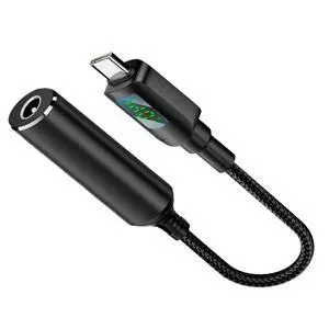 DC Jack 5.5x2.1mm Power Input to USB-C Type-C Power 140W Smart LED Display PD 100W 65W Charge Cable Compatible with Laptop Phone PD9V/5V/20V/7A DC Jack 5.5x2.1mm Power Input to USB-C Type-C Power 140W Smart LED Display PD 100W 65W Charge Cable Compatible with Laptop Phone PD9V/5V/20V/7A