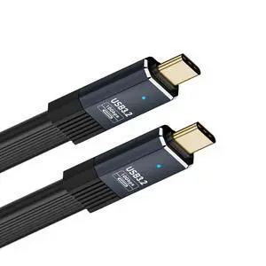USB4 Cable USB-C Type-C 20Gbps Male to Male Flat Slim FPC Cable with 100W and 8K@60Hz 5K@60Hz USB4.0 Compatible with Thunderbolt3/4/5 (20cm) USB4 Cable USB-C Type-C 20Gbps Male to Male Flat Slim FPC Cable with 100W and 8K@60Hz 5K@60Hz USB4.0 Compatible with Thunderbolt3/4/5 (20cm)