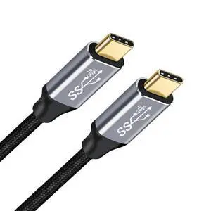 10Gbps USB-C USB 3.1 Type C Gen2 Male to Male Data Video 100W Cable with E-Marker for Tablet & Phone & Laptop (1.5M) 10Gbps USB-C USB 3.1 Type C Gen2 Male to Male Data Video 100W Cable with E-Marker for Tablet & Phone & Laptop (1.5M)