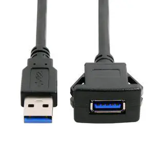 1m Waterproof USB 3.0 Extension AUX Flush Mount Car Mount Extension Cable for Dashboard Panel 1m Waterproof USB 3.0 Extension AUX Flush Mount Car Mount Extension Cable for Dashboard Panel