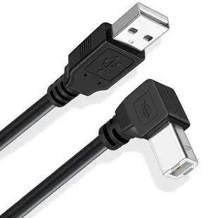 USB 2.0 A Male to B Male Right Angled 90 Degree Printer Scanner Hard Disk Cable (150CM) USB 2.0 A Male to B Male Right Angled 90 Degree Printer Scanner Hard Disk Cable (150CM)