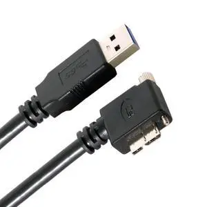 3.0m 90 Degree Right Angled Micro USB Screw Mount to 3.0 Data Cable for Industrial Camera 3.0m 90 Degree Right Angled Micro USB Screw Mount to 3.0 Data Cable for Industrial Camera