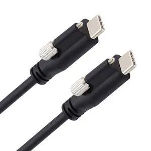 USB 3.1 Type-C Single Screw Locking to USB-C 10Gbps Data Cable 1.2m Panel Mount Type USB 3.1 Type-C Single Screw Locking to USB-C 10Gbps Data Cable 1.2m Panel Mount Type