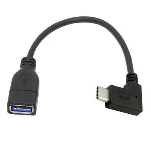 90 Degree Right Angled USB-C USB 3.1 Type C Male to A Female OTG Data Cable for Tablet Phone 90 Degree Right Angled USB-C USB 3.1 Type C Male to A Female OTG Data Cable for Tablet Phone