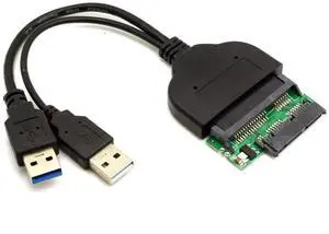 1set USB 3.0 to SATA 22Pin & SATA to Micro SATA Adapter for 1.8" 2.5" Hard Disk Driver with Extral USB Power Cable 1set USB 3.0 to SATA 22Pin & SATA to Micro SATA Adapter for 1.8" 2.5" Hard Disk Driver with Extral USB Power Cable