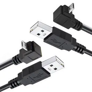 2pcs USB 2.0 Male to Micro USB Up & Down Angled 90 Degree Cable 20cm for Cell Phone Tablet (20CM) 2pcs USB 2.0 Male to Micro USB Up & Down Angled 90 Degree Cable 20cm for Cell Phone Tablet (20CM)