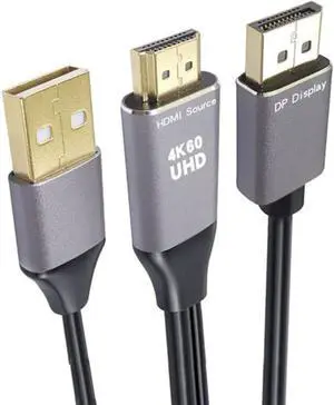 HDMI Source to Male DisplayPort DP Sink 4K 2K Video Cable for PC Laptop Monitor 2m HDMI Source to Male DisplayPort DP Sink 4K 2K Video Cable for PC Laptop Monitor 2m