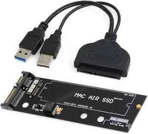 USB 3.0 to 12+6pin SSD HDD to SATA 22Pin Hard Disk Cartridge Drive for 2010 2011 Mac Air A1369 A1370 SSD USB 3.0 to 12+6pin SSD HDD to SATA 22Pin Hard Disk Cartridge Drive for 2010 2011 Mac Air A1369 A1370 SSD