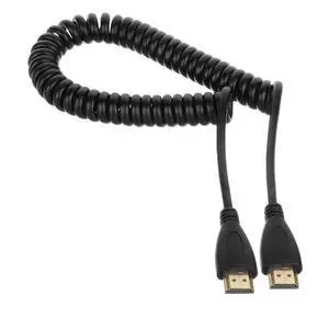 HDMI Male to HDMI Male HDTV Stretch Spring Cable Compatible for HDTV DVB DVD PC 1080p 4K 60hz HDMI Male to HDMI Male HDTV Stretch Spring Cable Compatible for HDTV DVB DVD PC 1080p 4K 60hz