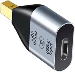 USB-C Type-C Female Host to Mini Displayport Male Monitor Mini-DP Displays Adapter 4K 60hz for Laptop USB-C Type-C Female Host to Mini Displayport Male Monitor Mini-DP Displays Adapter 4K 60hz for Laptop