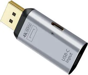 USB-C Type-C Female Host to Displayport Male with PD Power Port Monitor DP Displays Adapter 4K 60hz for Laptop Phone USB-C Type-C Female Host to Displayport Male with PD Power Port Monitor DP Displays Adapter 4K 60hz for Laptop Phone