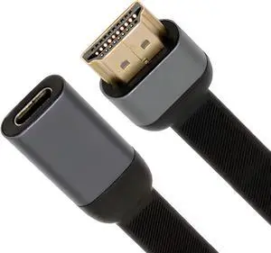 USB-C Type-C Female Host to Standard HDMI Male Monitor HDTV Displays Flat Slim Cable Adapter 4K 60hz for Laptop Phone USB-C Type-C Female Host to Standard HDMI Male Monitor HDTV Displays Flat Slim Cable Adapter 4K 60hz for Laptop Phone