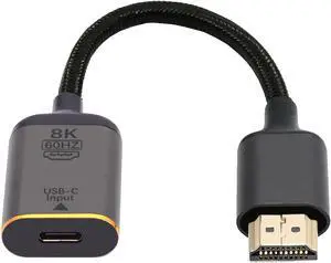 USB-C Type-C Female Host to HDMI Male Monitor HDTV Displays Short Cable Adapter 8K 60hz for Laptop Phone USB-C Type-C Female Host to HDMI Male Monitor HDTV Displays Short Cable Adapter 8K 60hz for Laptop Phone
