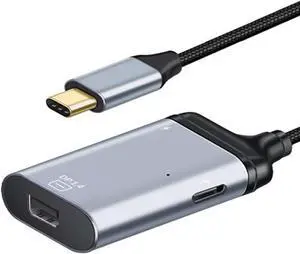 USB-C Type-C Host to Mini Displayport Female Monitor Mini-DP Displays with PD Female Power Port Cable Adapter 4K 60hz USB-C Type-C Host to Mini Displayport Female Monitor Mini-DP Displays with PD Female Power Port Cable Adapter 4K 60hz