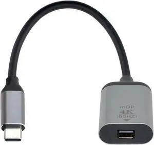 USB-C Type-C Host to Mini Displayport Female Monitor Mini-DP Displays Short Cable Adapter 4K 60hz for Laptop Phone USB-C Type-C Host to Mini Displayport Female Monitor Mini-DP Displays Short Cable Adapter 4K 60hz for Laptop Phone