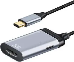 USB-C Type-C Host to HDMI Female Monitor HDTV Displays with PD Female Power Port Cable Adapter 4K 60hz for Laptop USB-C Type-C Host to HDMI Female Monitor HDTV Displays with PD Female Power Port Cable Adapter 4K 60hz for Laptop