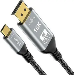 USB-C Type-C Host to Displayport Male Monitor DP Displays Cable 16K 8K 60hz for Laptop Phone (1.8m/6ft) USB-C Type-C Host to Displayport Male Monitor DP Displays Cable 16K 8K 60hz for Laptop Phone (1.8m/6ft)