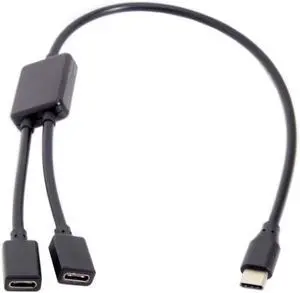 Cable USB 3.1 Type-C Host to Dual 2.0 A Female OTG Data Cable Compatible for Laptop MAC Pro Air Cable USB 3.1 Type-C Host to Dual 2.0 A Female OTG Data Cable Compatible for Laptop MAC Pro Air