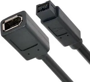 IEEE 1394b 9Pin Male to 6Pin Female Extension Cable Firewire 800 to 400 Data Video Transfer 20cm IEEE 1394b 9Pin Male to 6Pin Female Extension Cable Firewire 800 to 400 Data Video Transfer 20cm