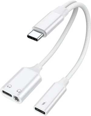 3 in 1 USB C Splitter, USB C to 3.5mm Headphone and Charger Adapter 3 in 1 USB C Splitter, USB C to 3.5mm Headphone and Charger Adapter