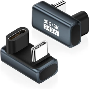80Gbps USB-C 180 Degree U Shape Adapter 2 Pack, Grey 80Gbps USB-C 180 Degree U Shape Adapter 2 Pack, Grey